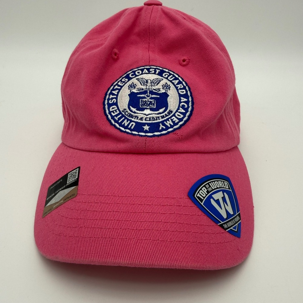 Top of the World US Coast Guard Academy Hat Women OSFA Pink Embroidered Cap